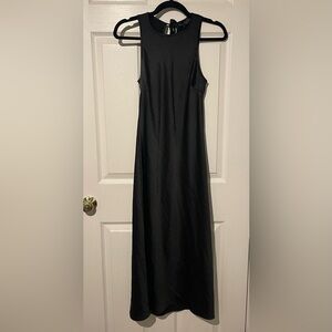 House of Harlow 1960 Black Satin Sheath Dress